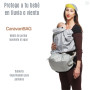 Pañalera CaravanBAG Warm Silver Love Radius | Asiento de Cadera Hip Seat