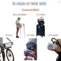 Pañalera CaravanBAG Warm Silver Love Radius | Asiento de Cadera Hip Seat