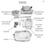 Pañalera CaravanBAG Warm Silver Love Radius | Asiento de Cadera Hip Seat