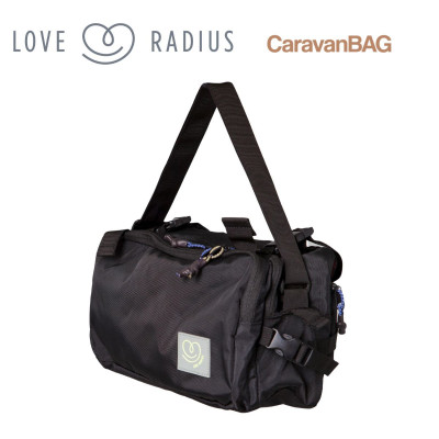 Pañalera CaravanBAG Black Love Radius | Asiento de Cadera Hip Seat