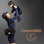 Pañalera CaravanBAG Black Love Radius | Asiento de Cadera Hip Seat