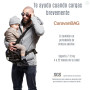 Pañalera CaravanBAG Black Love Radius | Asiento de Cadera Hip Seat